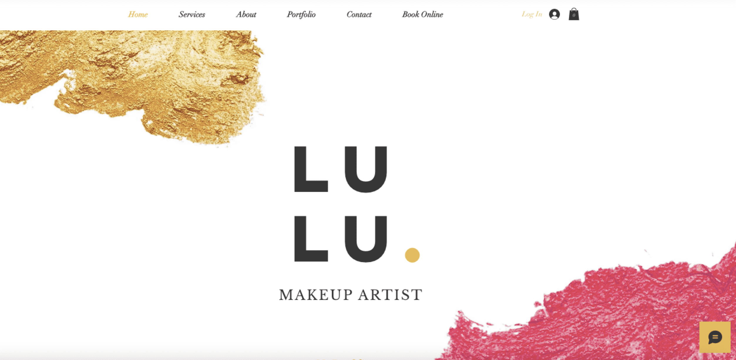 Website template for a makeup artist