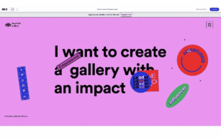 Animated GIF showing an interactive image gallery