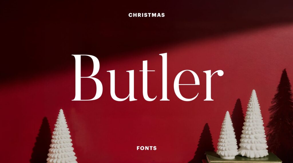 Butler Christmas font