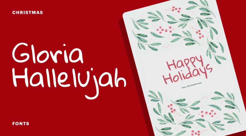 Gloria Hallelujah font