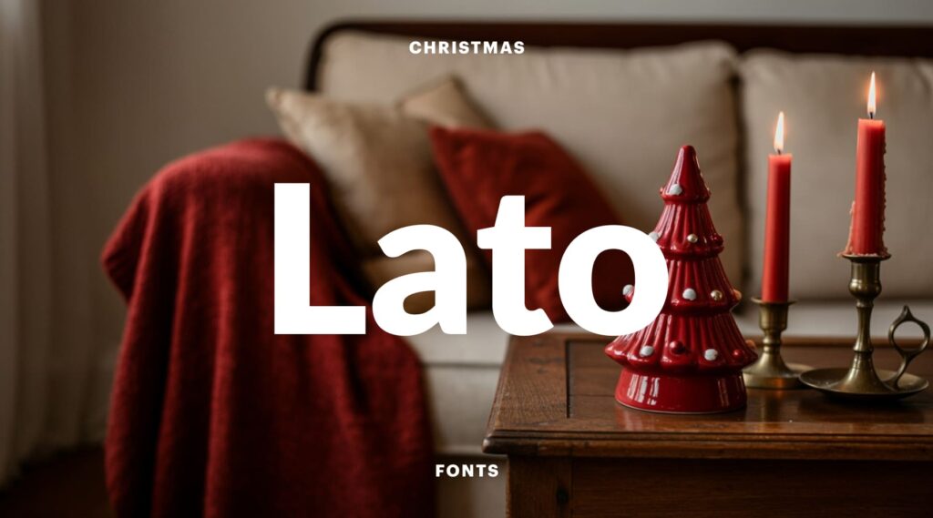 Lato best Christmas font
