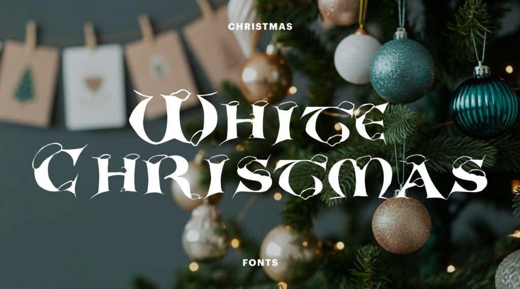 “White Christmas” in the White Christmas holiday font