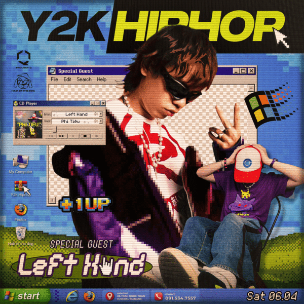 Dial-up Delight web design trends 2026 using nostalgic Y2K graphics and fonts